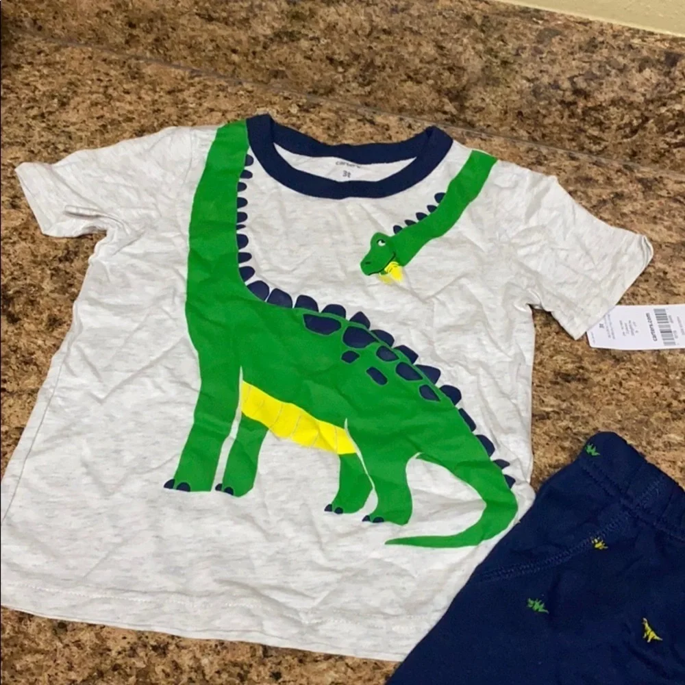happy Dinosaur graphic printed shorts set Carter’s New 🦖